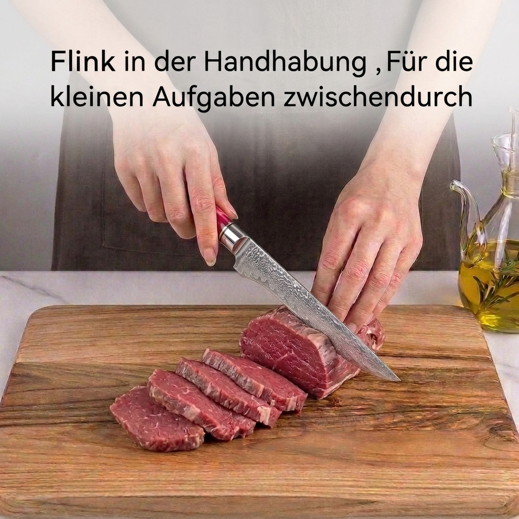 Ausbeinmeser mit rotem Harzgriff