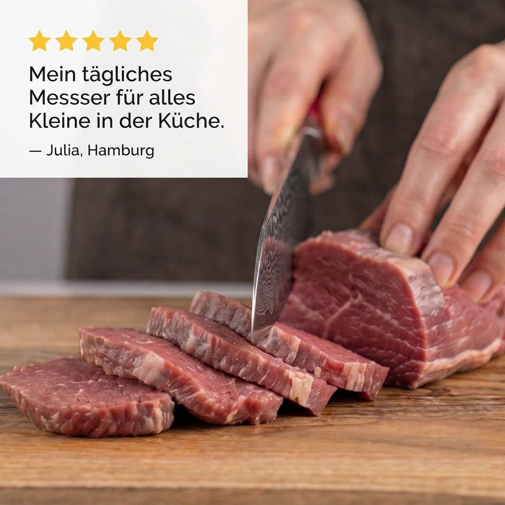 Ausbeinmeser mit rotem Harzgriff