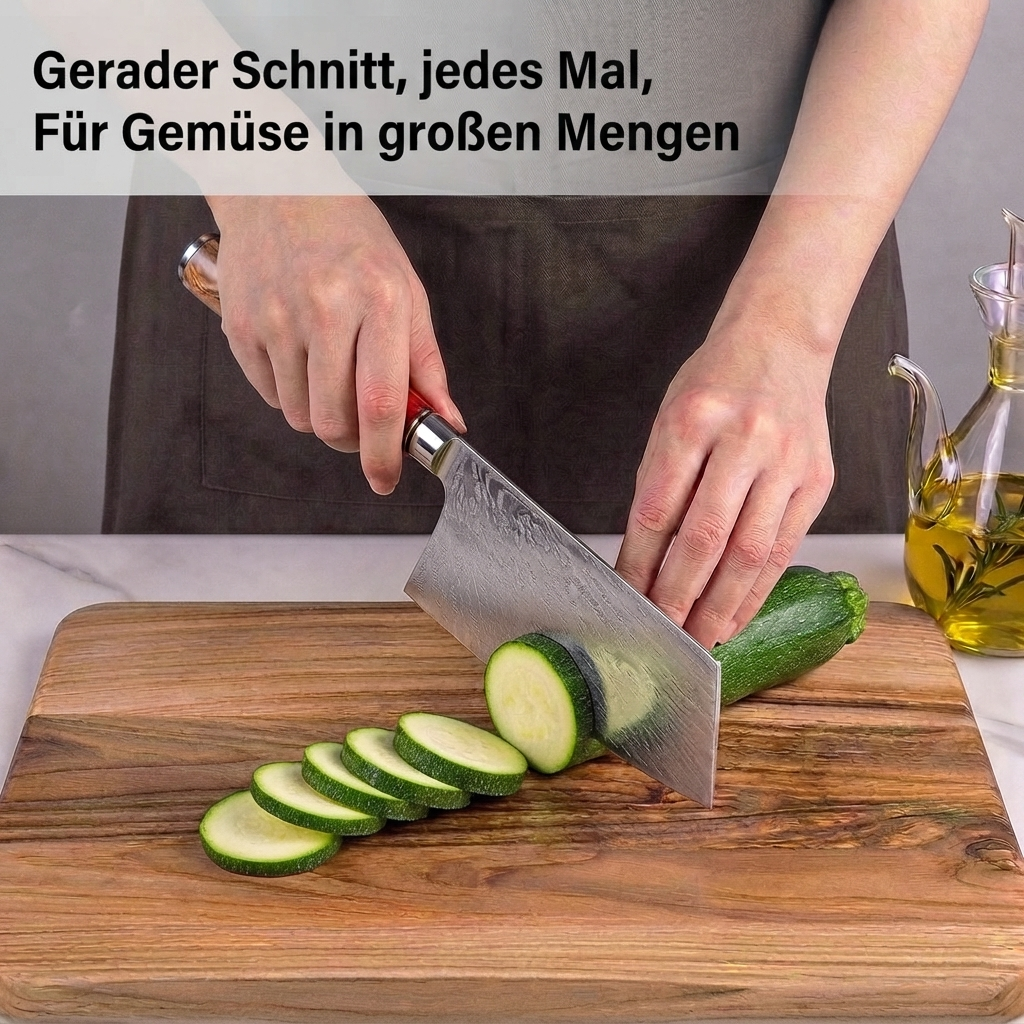 Nakirimesser mit rotem Harzgriff