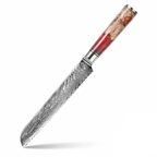 Brotmesser mit rotem Harzgriff
