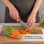 Kochmesser mit rotem Harzgriff