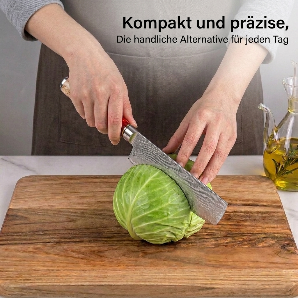Nakirimesser mit rotem Harzgriff