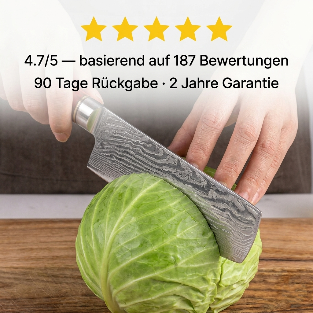 Nakirimesser mit rotem Harzgriff