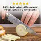 Universalmesser mit Wellenansatz,rotem Harzgriff
