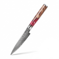 Universalmesser mit Wellenansatz,rotem Harzgriff