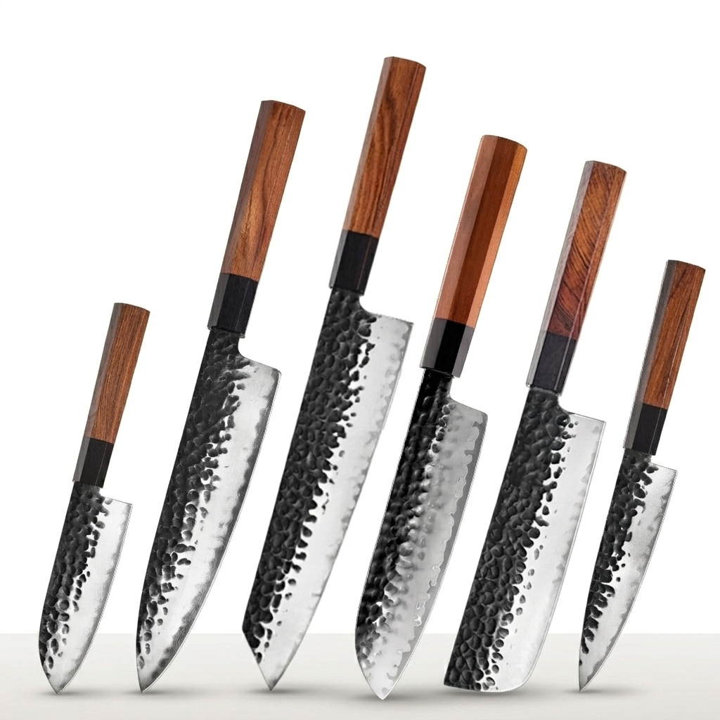 Shinogi Kumo – Handgefertigtes 6-teiliges Küchenmesser-Set