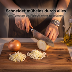 Santokumesser mit Griff aus laminiertem Holz