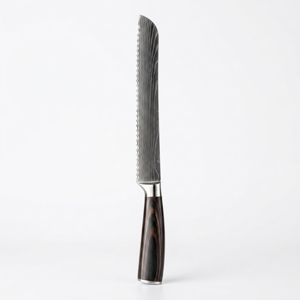 Brotmesser mit Griff aus laminiertem Holz