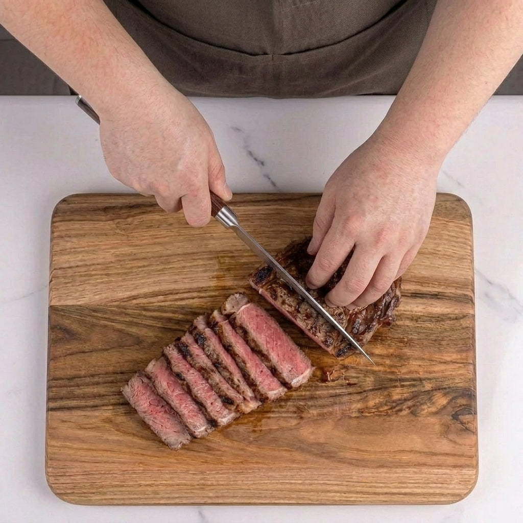 Tranchiermesser 20 cm aus deutschem Edelstahl, Griff aus Pakkaholz
