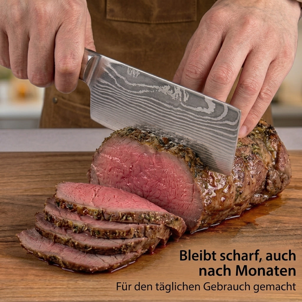 Hackmesser mit Griff aus laminiertem Holz