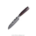 Santokumesser 5" aus deutschem Edelstahl, Griff aus Pakkaholz