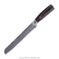 Brotmesser 20 cm aus deutschem Edelstahl, Griff aus Pakkaholz