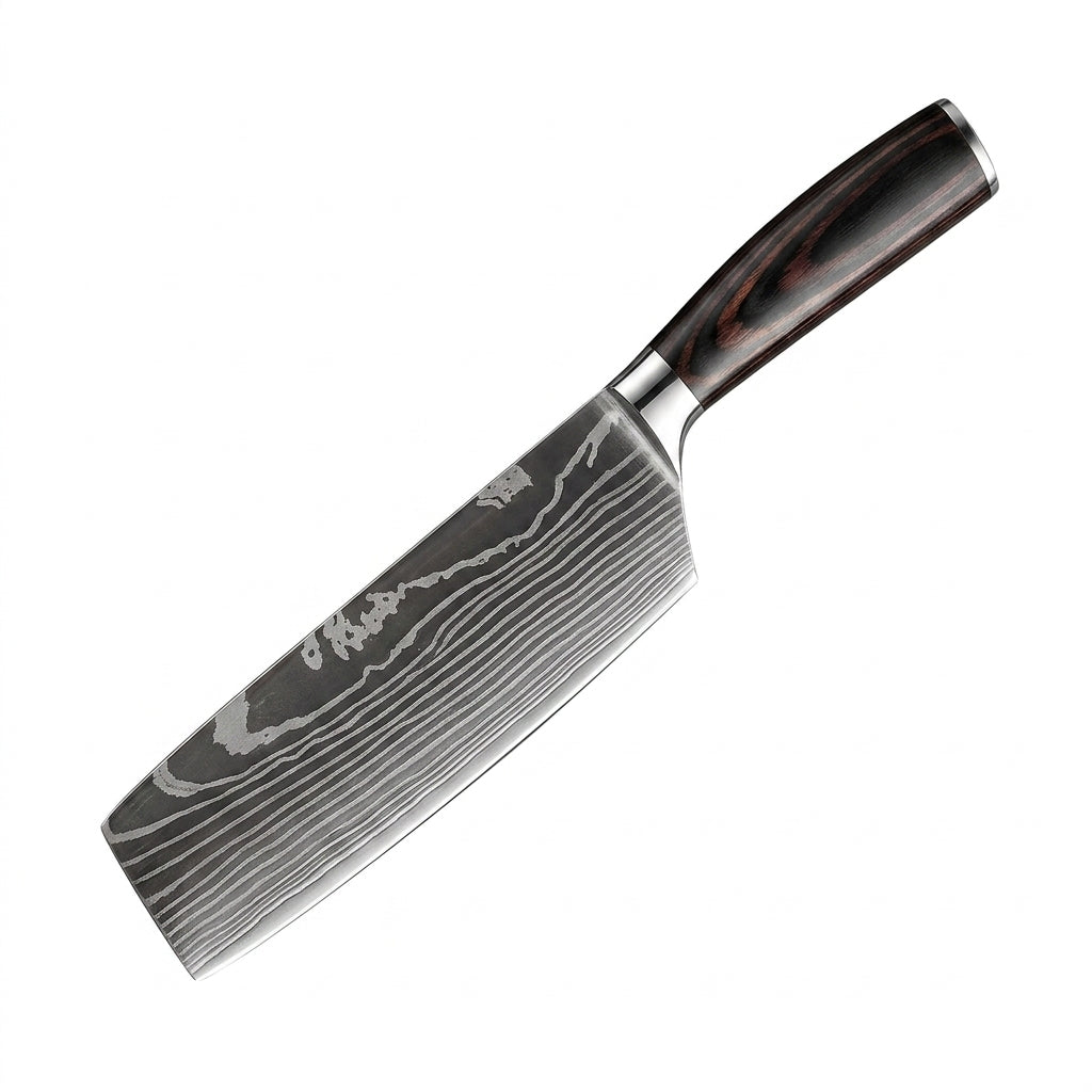 Hackmesser mit Griff aus laminiertem Holz