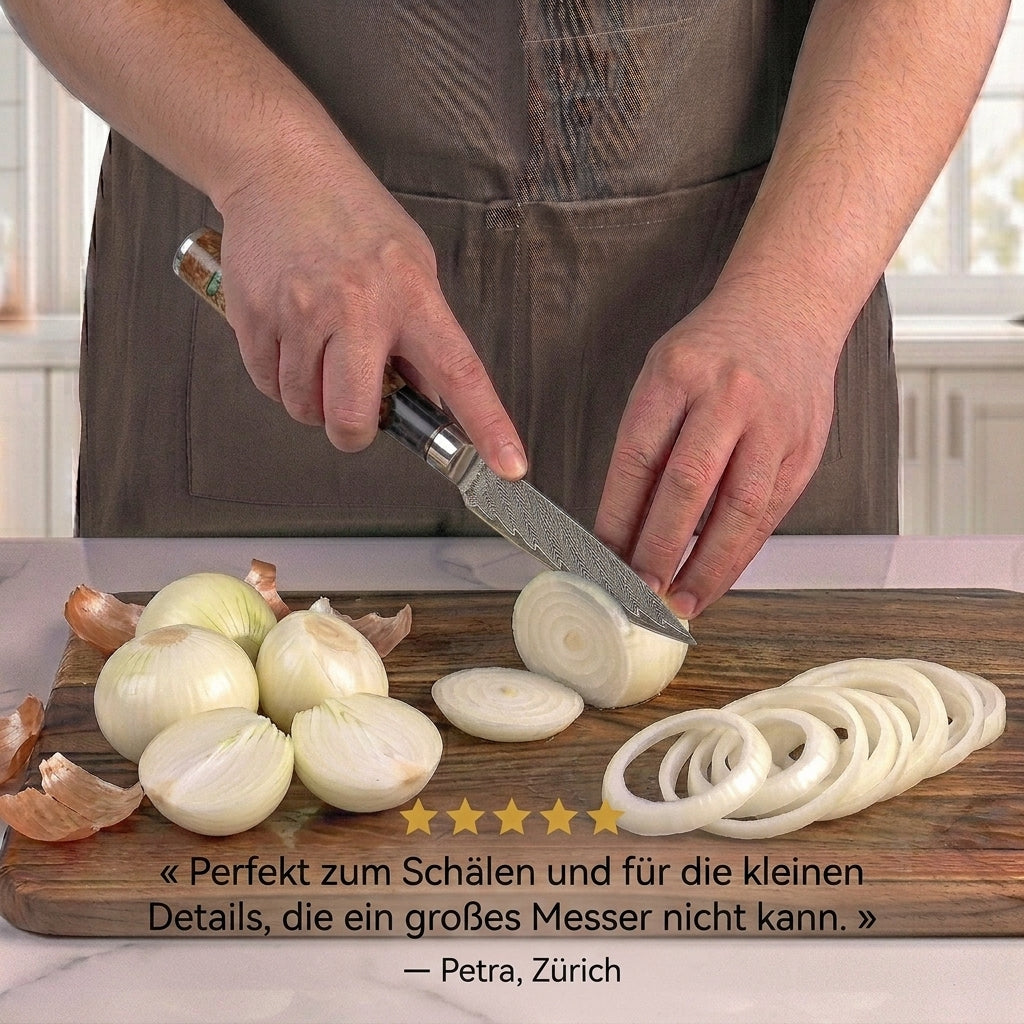 Officemesser 80 mm – Griff aus stabilisiertem Holz