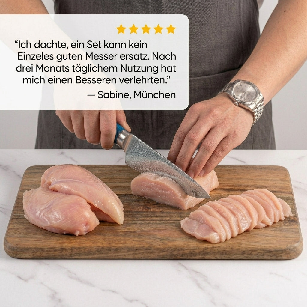 Ausbeinmesser – Wurzelholz & Blauharz