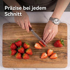 Officemesser mit Griff aus gefärbtem Holz und Metallkopf