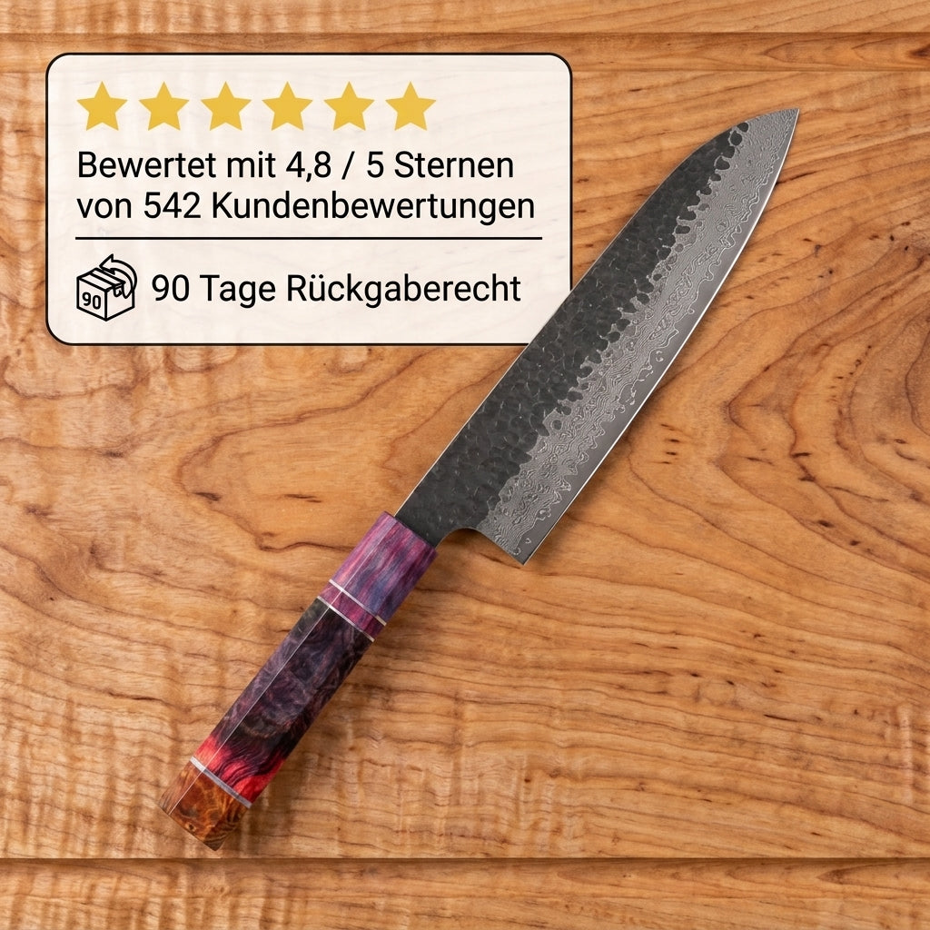 Handgeschmiedetes Damast-Messerset, 67 Lagen, 1–4-teilig