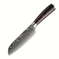 Santokumesser mit Griff aus laminiertem Holz