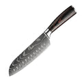 Santokumesser mit Griff aus laminiertem Holz