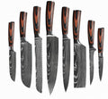 Kochmesser-Set Damast-Optik, 1–10-teilig, wählbar