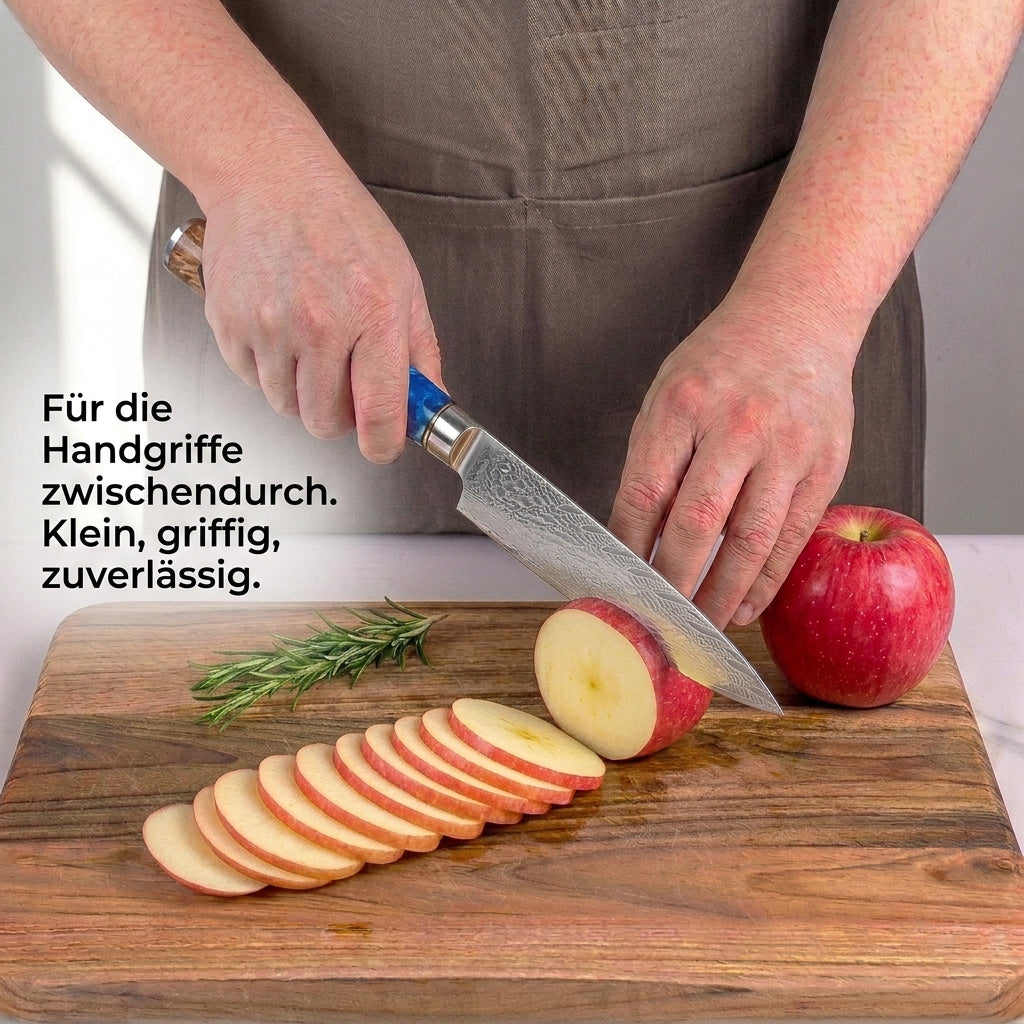 Kochmesser – Wurzelholz & Blauharz