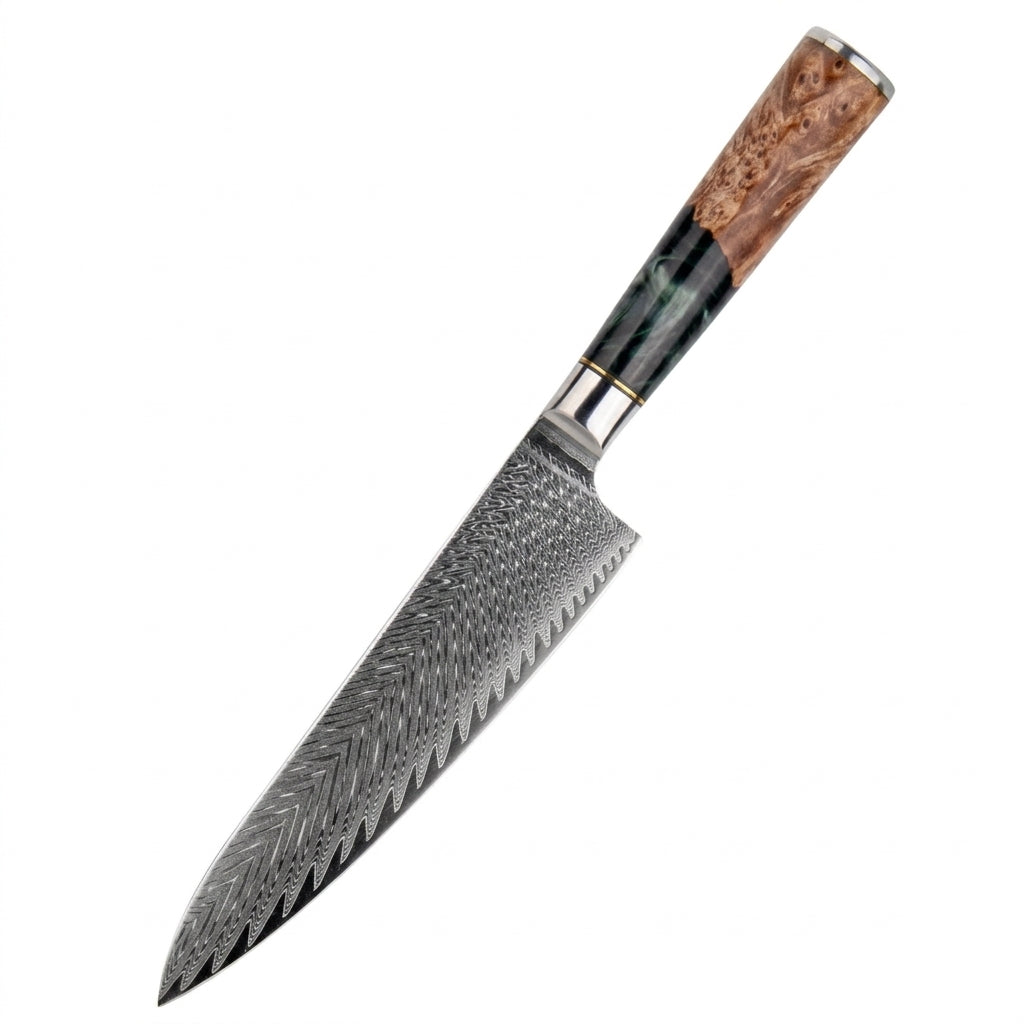 Santokumesser 190 mm – Griff aus stabilisiertem Holz