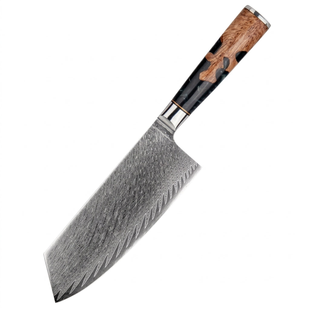 Hackmesser 190 mm – Griff aus stabilisiertem Holz