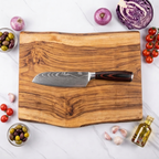 Santokumesser mit Griff aus laminiertem Holz
