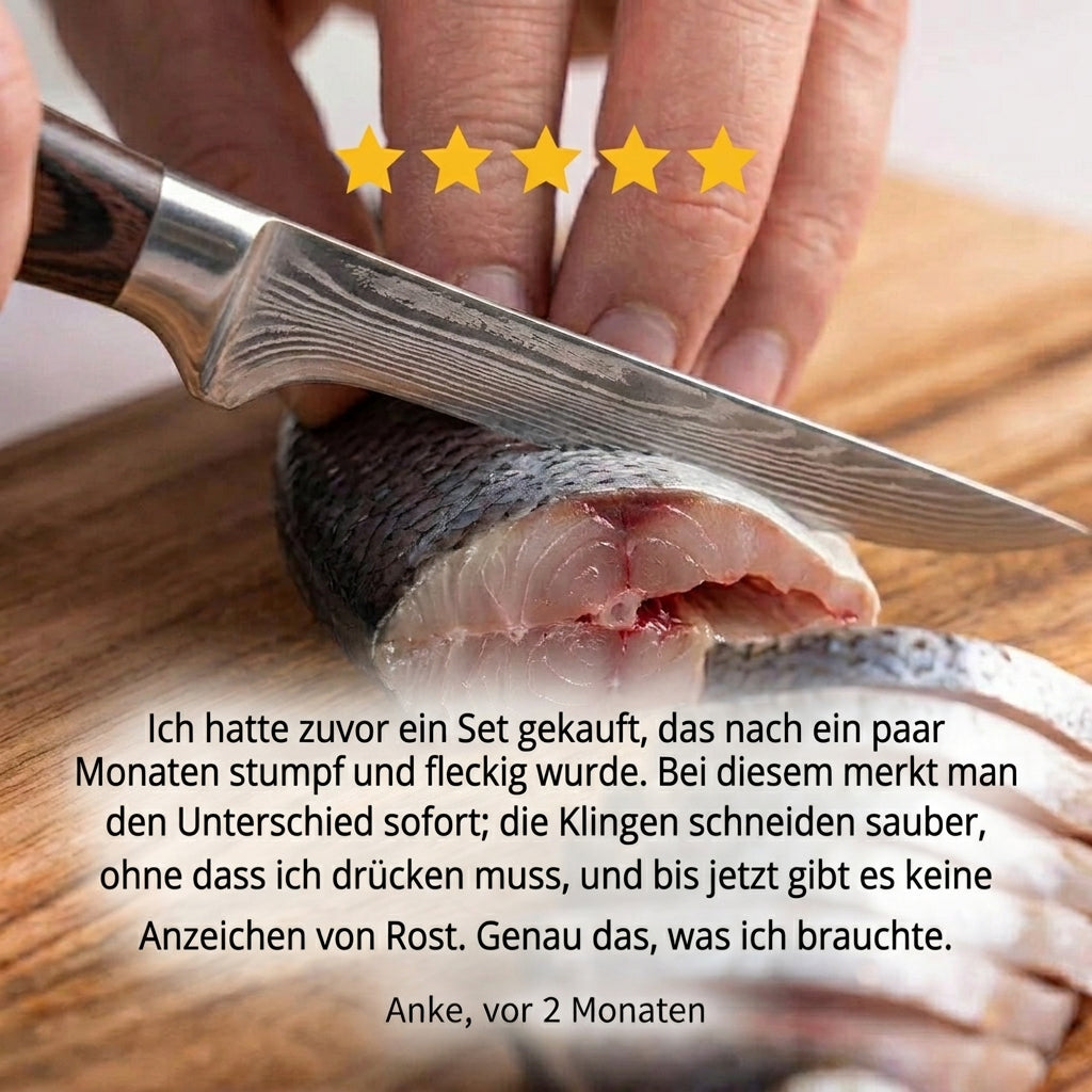 Ausbeinmesser 15 cm aus deutschem Edelstahl, Griff aus Pakkaholz