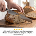 Brotmesser 240 mm – Griff aus stabilisiertem Holz