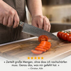 Santokumesser 190 mm – Griff aus stabilisiertem Holz